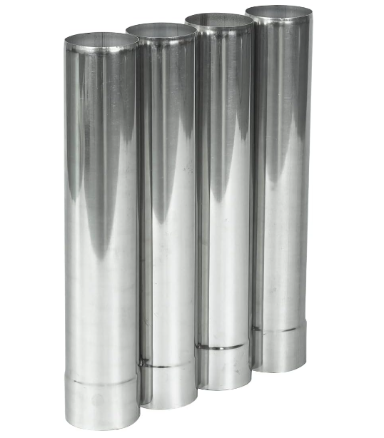 Camp Stove Pipe Stainless Steel Flue Extension 4 Sections of Straight Chimney 2.36"/6cm x 12.6"/32cm