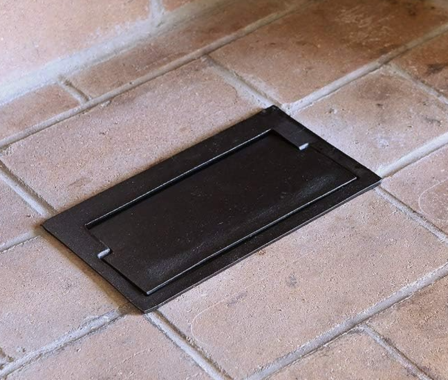 Cast Iron Ash Dump Cover, Fireplace Ash Dump Door, Clean Ash and Debris Without a Mess, 9.5"L x 5.5"W