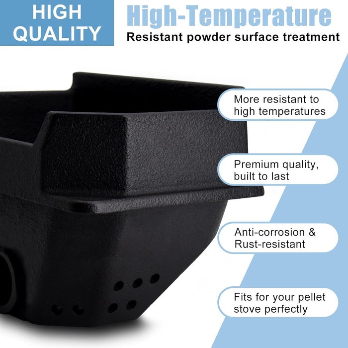 Cast Iron Burn Pot for ComfortBilt HP22, HP22I, HP22N, HP21, HP61 Pellet Stoves, Part BPCast1, BP-1C