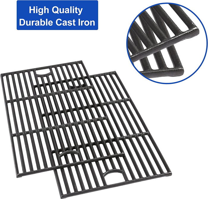 Cast Iron Cooking Grates for Pit boss Memphis 4-1 Grills, 17'' x 11'' x 2 pcs Kit