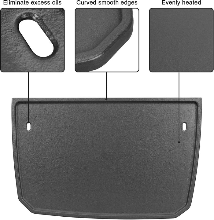 Cast Iron Cooking Griddle for Weber Pulse 2000 Gas Grill, Grill Plate Replacement Part