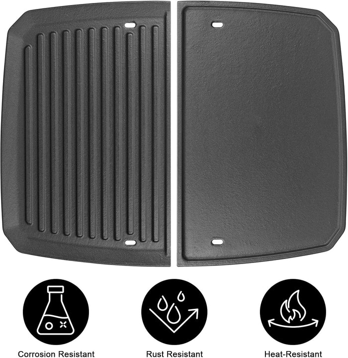 Cast Iron Cooking Griddle for Weber Pulse 2000 Gas Grill, Grill Plate Replacement Part