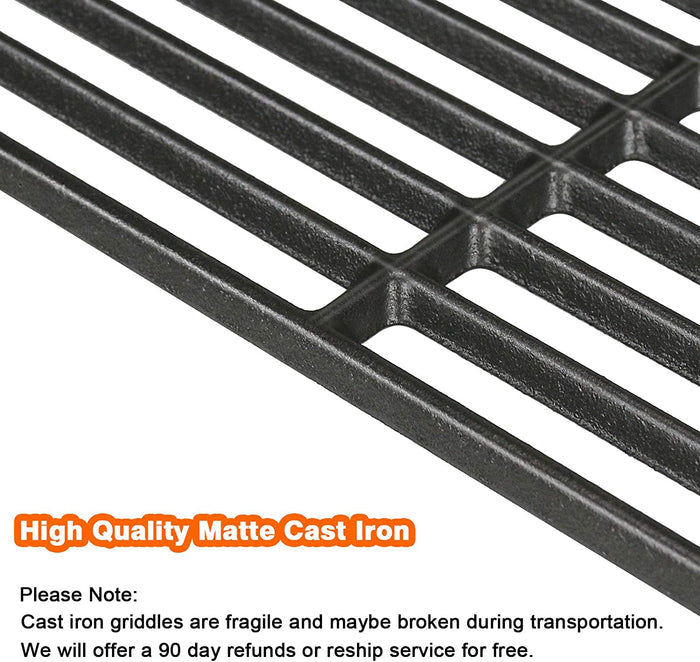 BBQ Grate + Griddle Plate Kit 17" x 26 1/2" for Nexgrill 720-0697, 720-0888, 720-0830H etc
