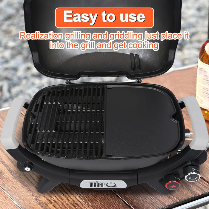 Cast Iron Grill Griddle for Weber Q2000N+, Q2200N+, Q2600N+, Q 2800N+ Gas Grills