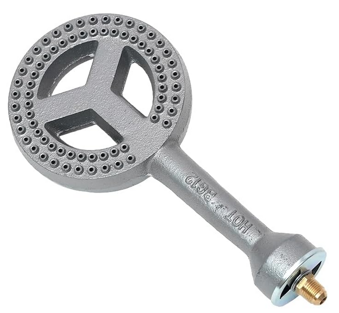 Cast Iron Propane Burner Head 60000 BTU with Brass Fitting Orifice (SH12RH - DIY Burner & Regulator)