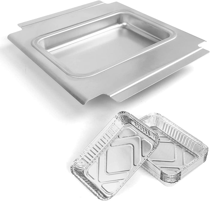 Catch Pan Drip Tray Holder Kit for Weber Baby Q, Q100, Q120, Q140, Q1000, Q1200, Q1400 Series Grills Replaces Part 41887, 80346 with 6415 15pc Liner