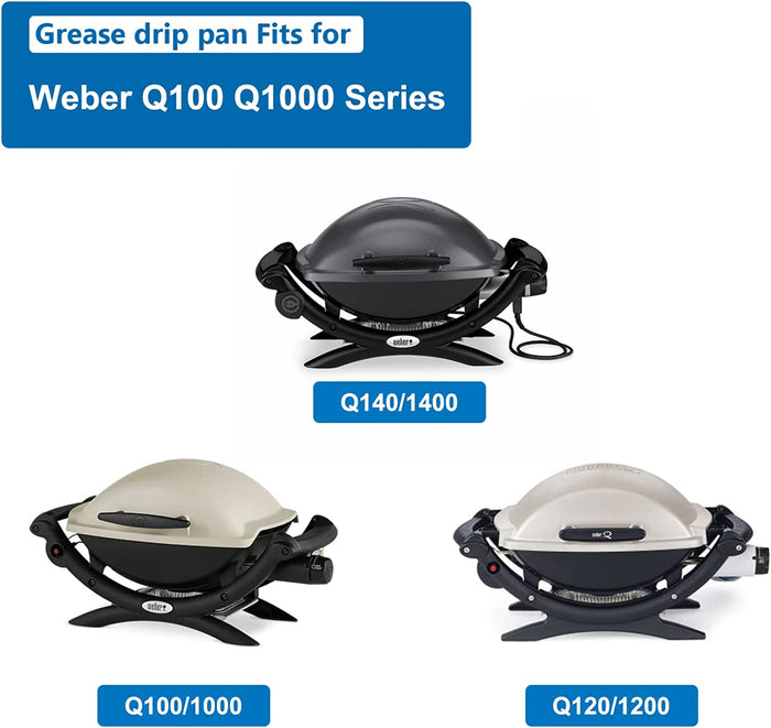 Catch Pan Drip Tray Holder Kit for Weber Baby Q, Q100, Q120, Q140, Q1000, Q1200, Q1400 Series Grills Replaces Part 41887, 80346 with 6415 15pc Liner