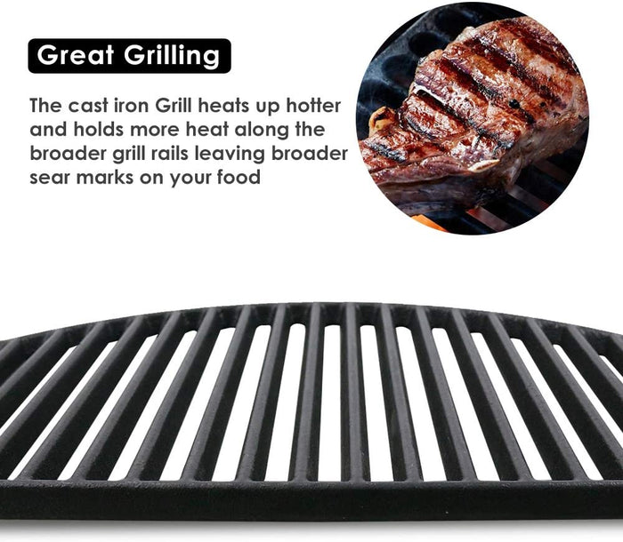 Cooking Grid Grates for Kamado Joe KJ-HCICG Classic Joe Large Big Green Egg 18 Inch Kamado Grill