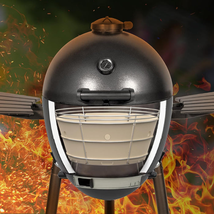 Charcoal Ash Basket Firebox with Heat Deflector for Char-Griller Akorn Kamado Kooker Charcoal Grills