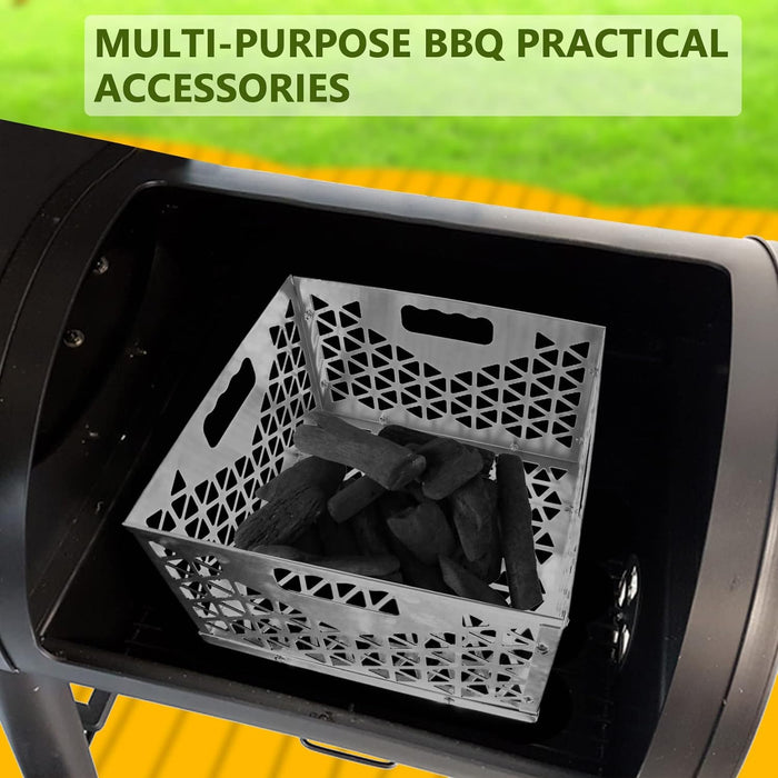 Charcoal Firebox Basket for Oklahoma Joe's Highland, Longhorn Series Grills, Charcoal Box for Offset Smoker, 12 x 12 x 7.5 Inches