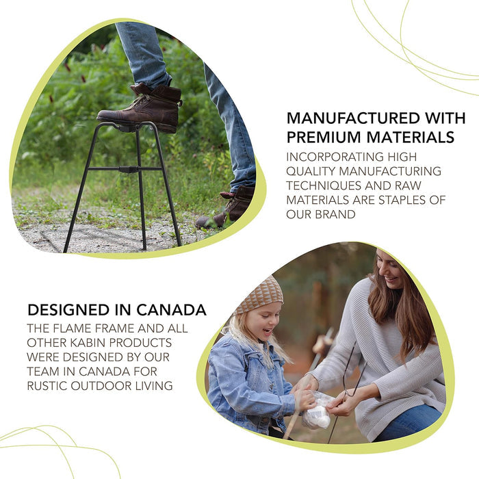 Coated Steel Flame Frame for Outdoor Wood Burning Fire Pits - Create a Long Lasting Small Fire Pit