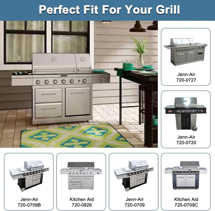 Cooking Grates fit for Kitchen Aid 720-0727, 720-0709C, 730-0709C 5 Burner Gas Grills