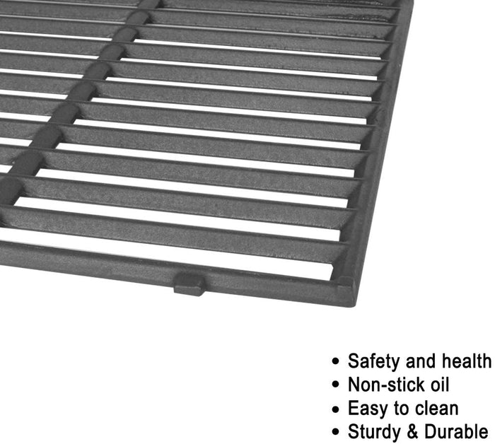 Cooking Grates for IGS IGS-2504 Grill, 2PCS 18.75" x 13.25" Cast Iron BBQ Replacement Parts