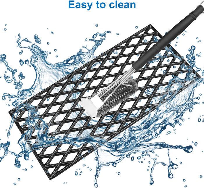 Cast Iron Cooking Grates for RevoAce Dual Fuel Gas & Charcoal Combo Grill Cooking Grid Replacement Part Kit