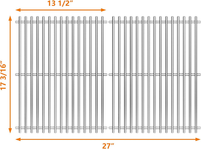 Cooking Grates for Summit Silver & Gold A, A4, B, B4 4 Burner Gas Grill Replacement Parts, for Weber 42032