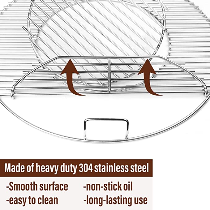 Cooking Grate for Rec Tec/RecTeq Bullseye RT-380, RT-B380, RT-B380X Wood Pellet Grills, 304 Stainless Steel