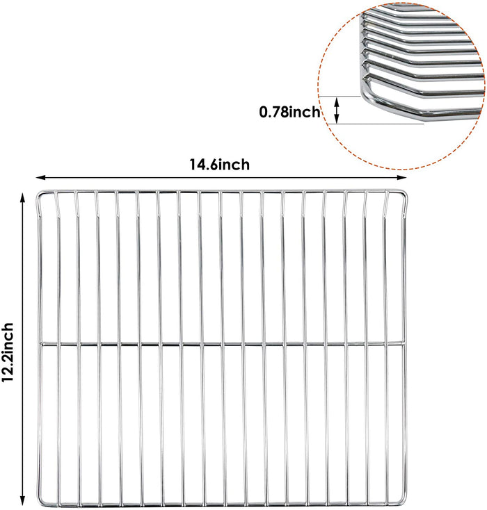3 PCS 14.6" W x 12.24" D Masterbuilt 30 inch Electric Smoker Cooking Grate Jerky Rack Replacement Parts