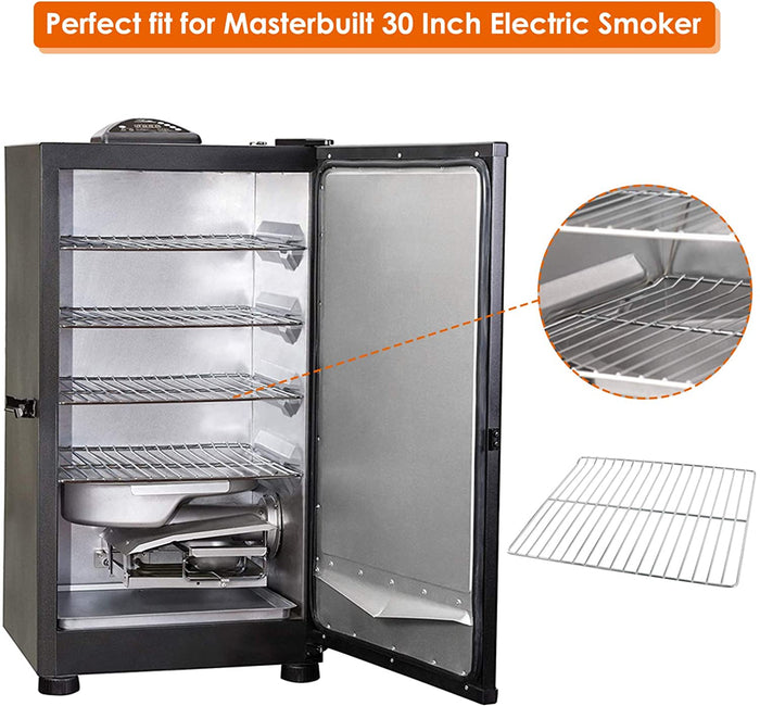 3 PCS 14.6" W x 12.24" D Masterbuilt 30 inch Electric Smoker Cooking Grate Jerky Rack Replacement Parts