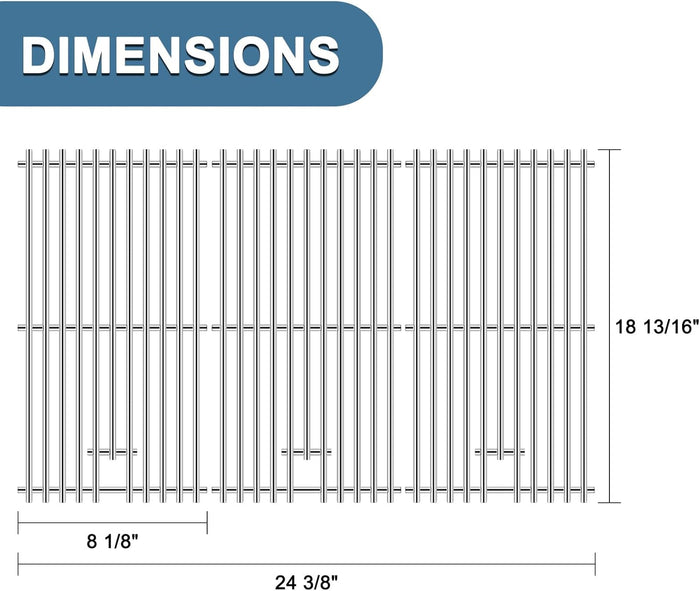 Cooking Grid Grates fit Kitchen Aid 730-0953E, 730-0953F, 730-0953G, 730-0953L, 730-0953M 3 Burner Gas Grills