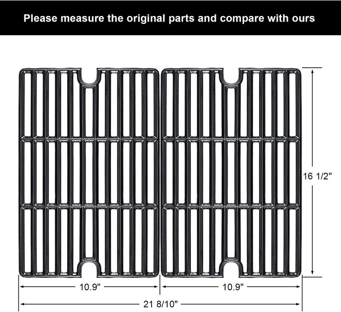 Cooking Grid Grates Kit for Kenmore 141.176400, 176400, 141.17560, 141.166400, 141.173379, 173379 4 Burner Gas Grills