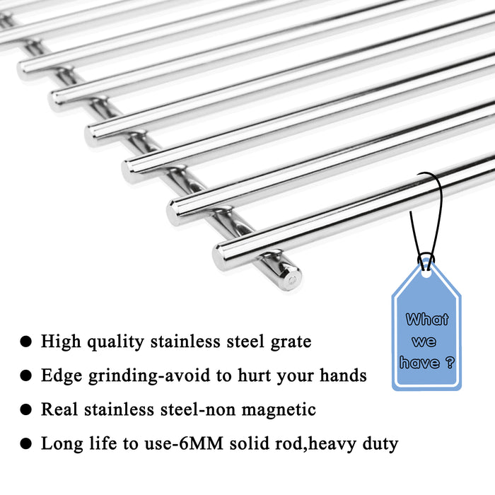 Cooking Grids Grates for Costco Kirkland 463230703, 24 1/2" x 16 5/8", Stainless steel Replacement Parts