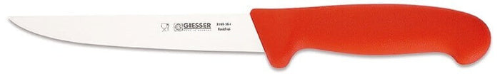 Couteau à désosser pro Giesser lame droite rigide 16cm 3165 - Rouge