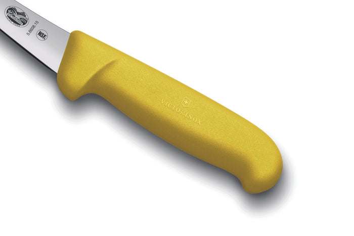 Couteau à désosser Victorinox 5.6608.15 lame renversée 15cm manche en fibrox jaune