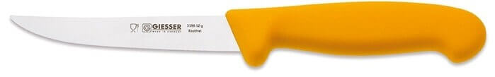 Couteau à volaille pro Giesser lame rigide 12cm 3186 - Jaune foncé