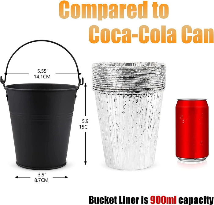Drip Gease Bucket and 15 Pack Disposable Foil Liners for most Z Grills Wood Pellet Smoker Grills