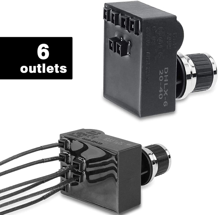 Universal 6 Outlet Gas Grill Electric Ignitor Push Button Generator Switch for 5-6 Burner Nexgrill etc