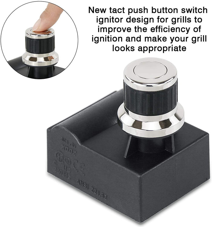 Universal 6 Outlet Gas Grill Electric Ignitor Push Button Generator Switch for 5-6 Burner Nexgrill etc