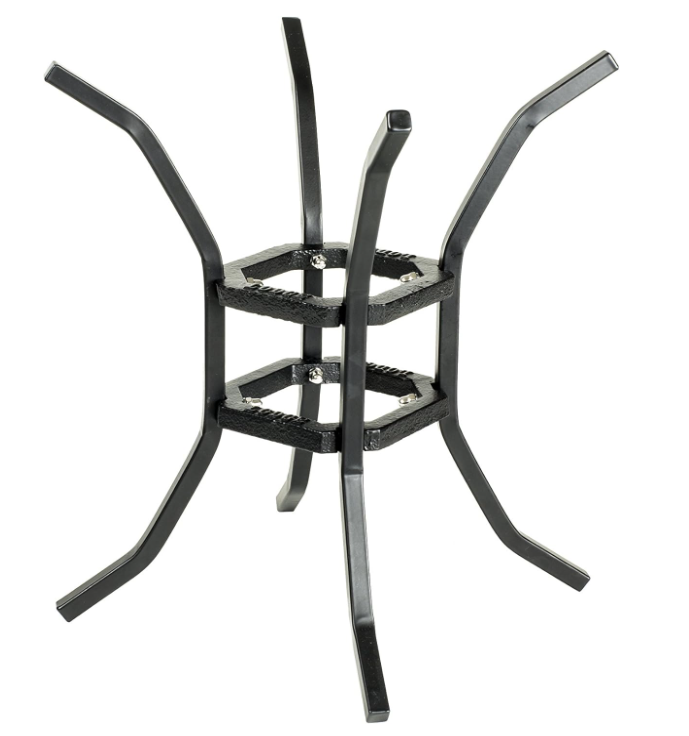 Fire and Cook Stand, Vertical Fire Pit Grate for Fireplace Firewood - Low Smoke, Big Flames, High Heat