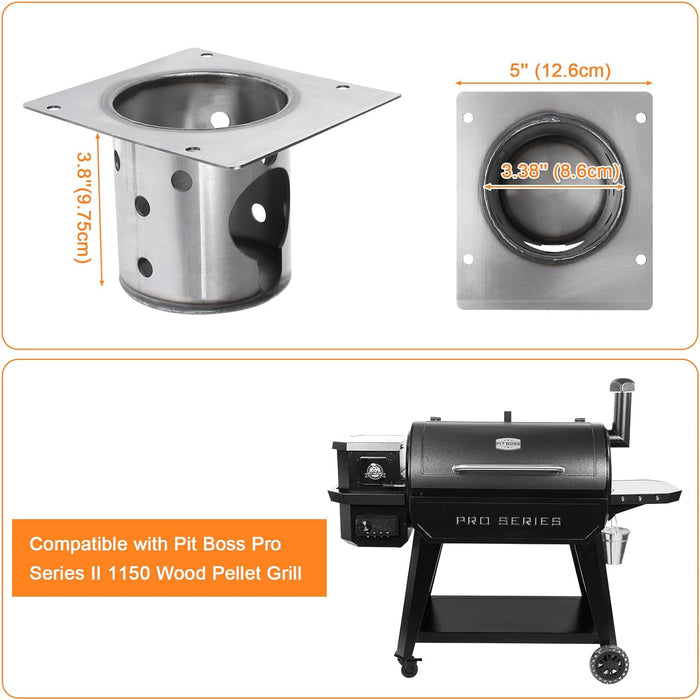 Fire Burn Pot for Pit Boss Pro Series II 1150 PB1150PS2 Pellet Grill, Durable Firepot with Screws