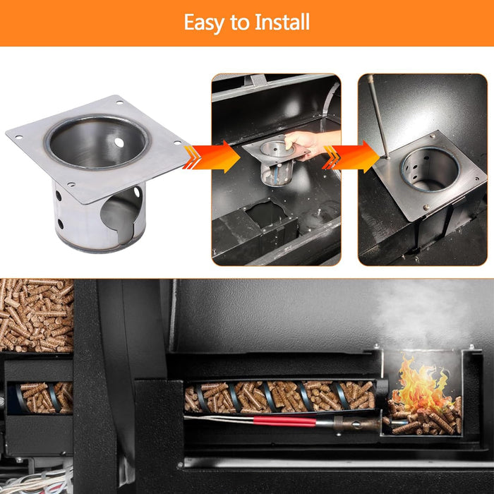 Fire Burn Pot for Pit Boss Pro Series II 1150 PB1150PS2 Pellet Grill, Durable Firepot with Screws