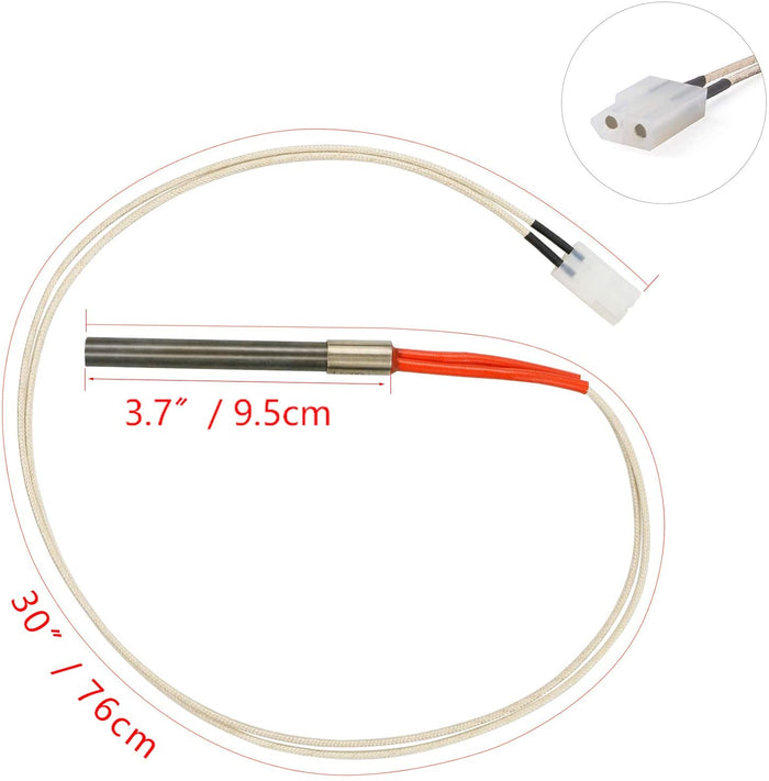 Fire Burn Pot + Hot Rod Ignitor for Traeger Pellet Grill, Replacement Parts with Screws and Fuse fits all Traeger Smokers