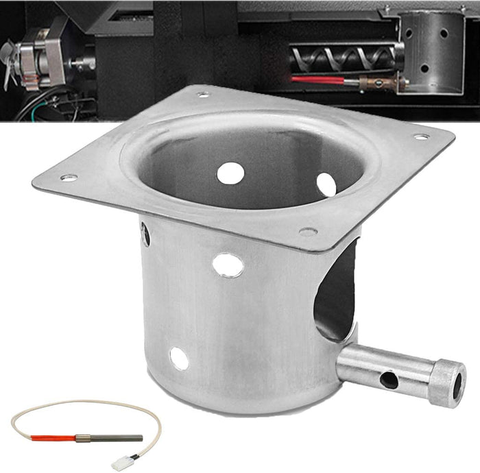Fire Burn Pot + Hot Rod Ignitor for Traeger XL BBQ150.01 Pellet Grill, Replacement Parts with Screws and Fuse