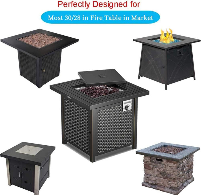 Fire Pit Cover 30x30x25 inch for Most 28/30 inch Square Gas Firepit Table