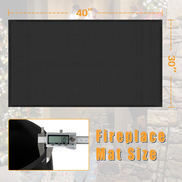 Fire Retardant Hearth Pad for Wood Stove, Fire Resistent Fireplace Hearth Mat 30×40inch
