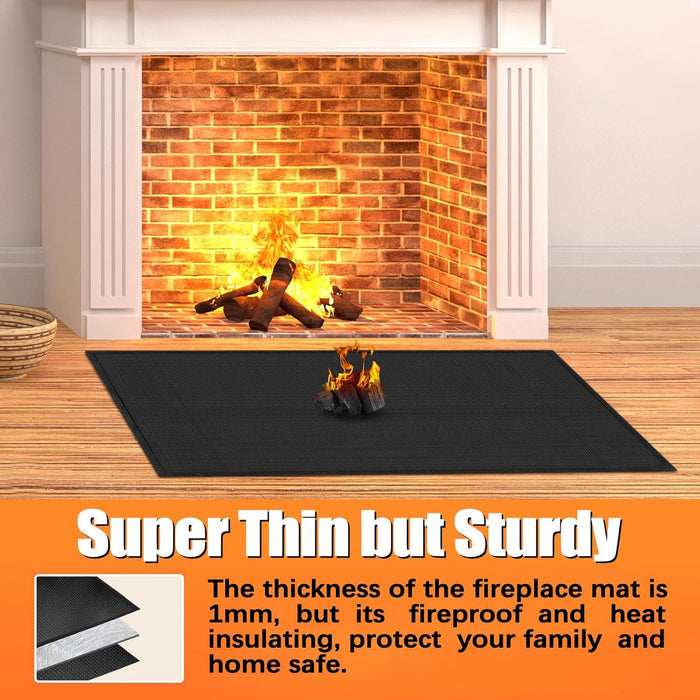 Fire Retardant Hearth Pad for Wood Stove, Fire Resistent Fireplace Hearth Mat 30×40inch