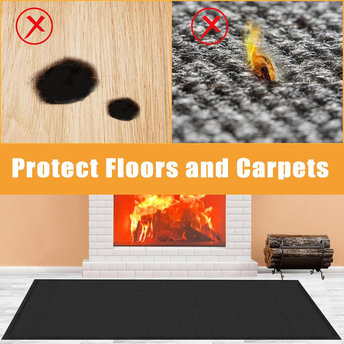 Fire Retardant Hearth Pad for Wood Stove, Fire Resistent Fireplace Hearth Mat 30×40inch