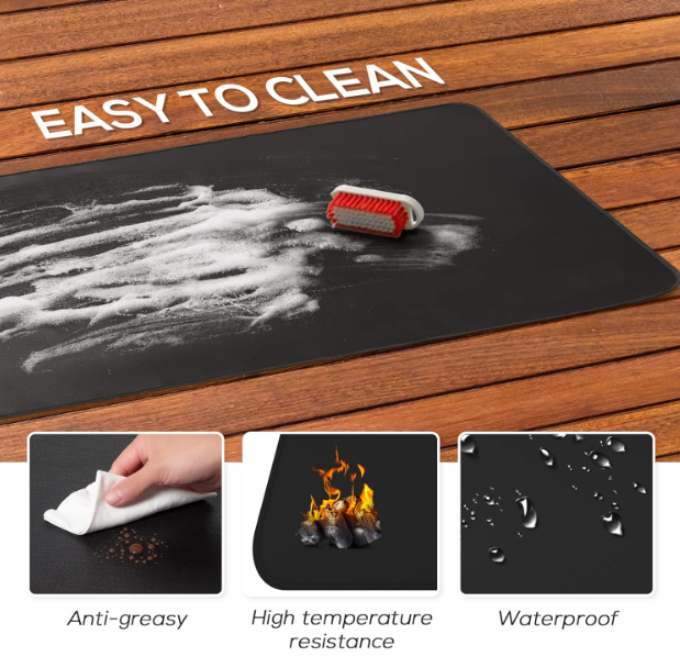 Fire Retardant Hearth Pad for Wood Stove, Fire Resistent Fireplace Hearth Mat 36 x 48 inches