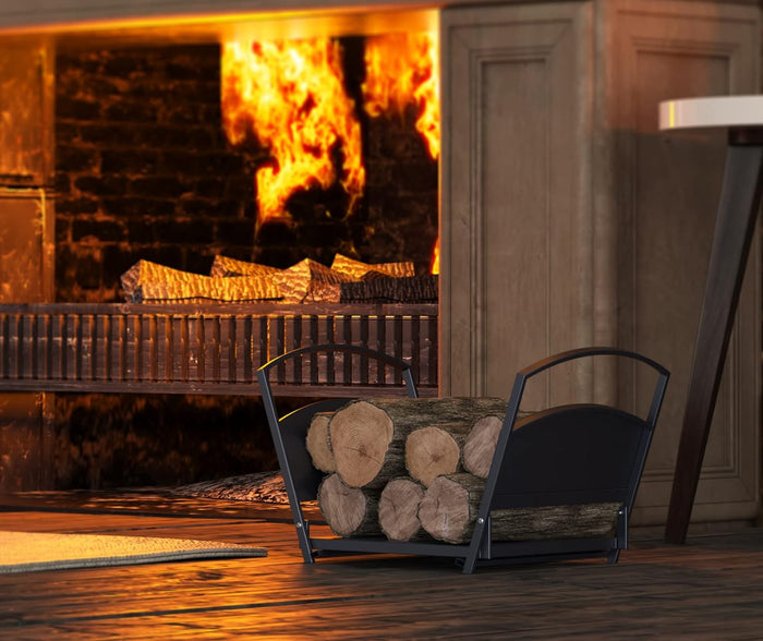 Fireplace Log Holder Folding Firewood Rack Stacking Rack for Indoor & Outdoor Firewood Storage