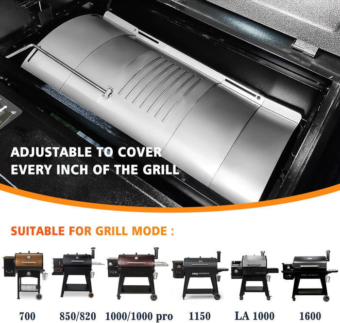 Flame Broiler Slide Cover Bottom Kit for Pit Boss 1100 Series PB1100PS1 PB1100PS1-W007 Pellet Grills