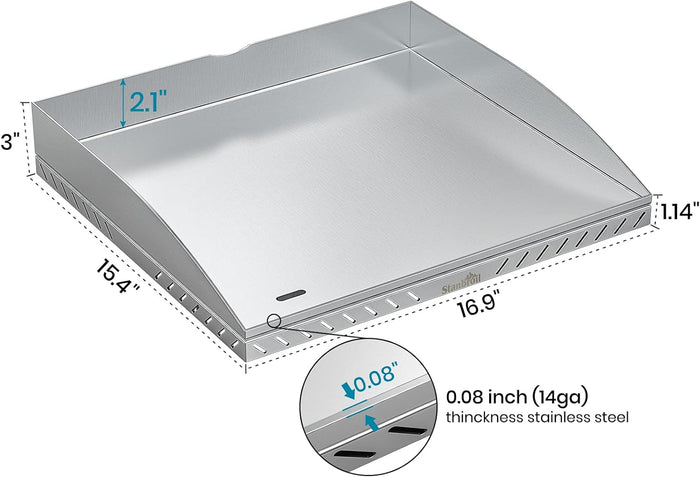 Flat Top Gas Grill Griddle Replacement Grate for Blackstone 17 inch Portable Propane Gas Grills