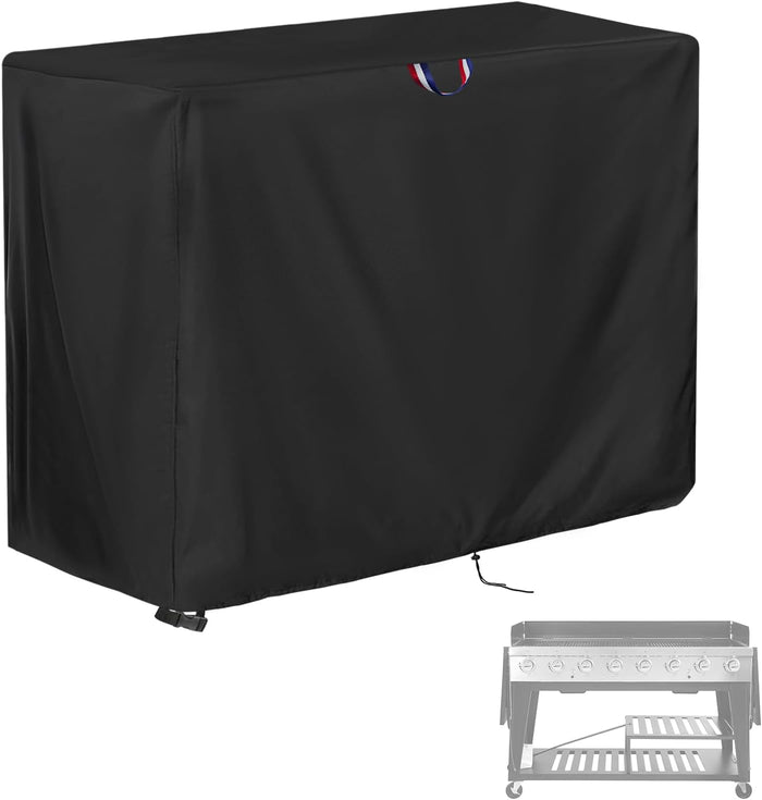 Flat Top Grill Cover for Royal Gourmet 8 Burner Gas Griddle Grill with Side Tables Down