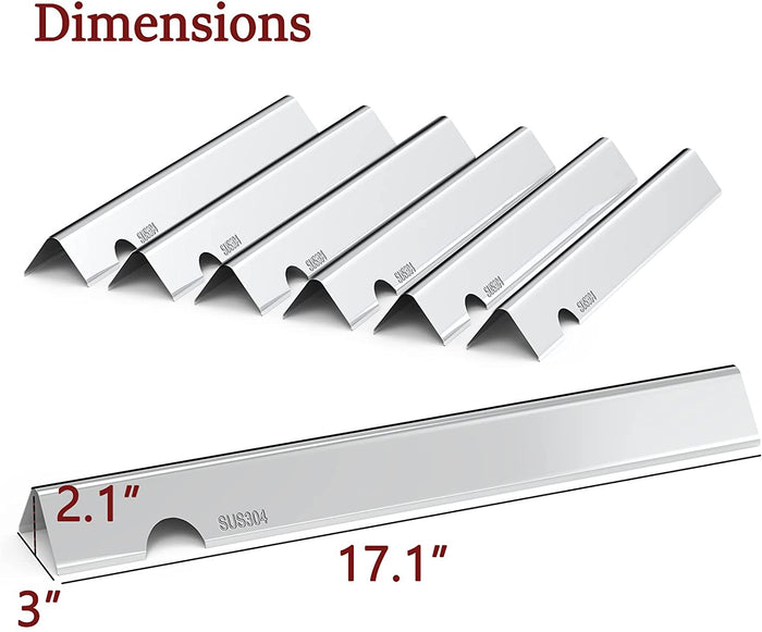 Flavorizer Bars for Weber Genesis II SE 410, II S 435, Weber 66797 304 Stainless Steel Replacement Parts