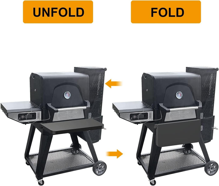 Front Folding Shelf Table for Masterbuilt Gravity Series 560 Digital Charcoal Smoker Grill