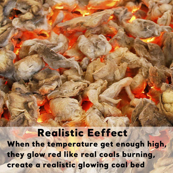 Universal Rock Wool Glowing Embers Fireplace Firepit Accessories 6 Oz