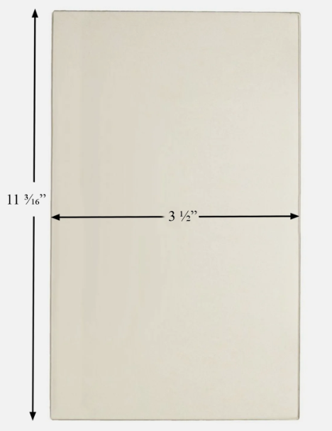 Glass for Buck Wood Stove Bay Side Glass (3-1/2" x 11-3/16"): PG27BSGL-AMP