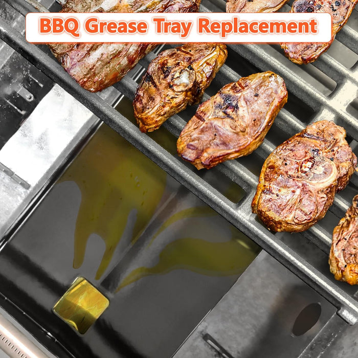 Grease Bottom Tray 67767/67758 for Weber Genesis 300 Series Side Knobs Models 2010 and before, 16" x 23 5/8"
